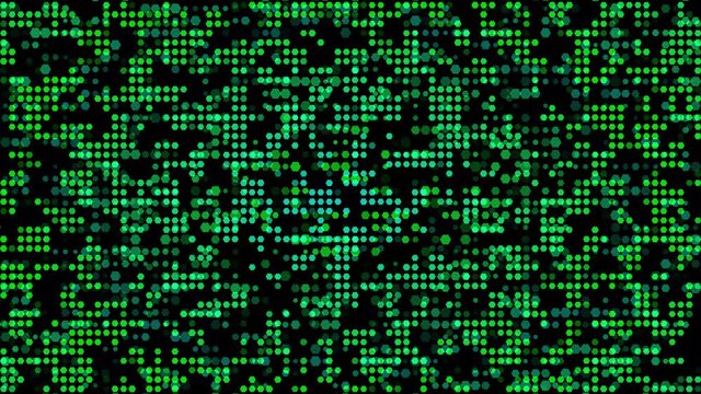 Digital grid of hexigon dots representing information flowing - can be a background layer for your text, message, title or copy space