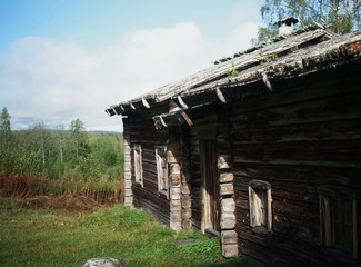 An ancient desolated croft standing on a hill © Risto
