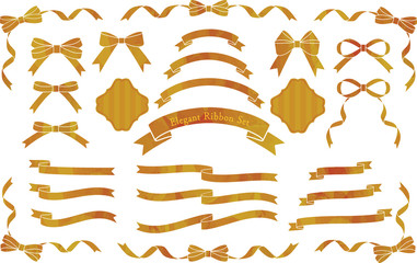 リボン　ブラウン　セット