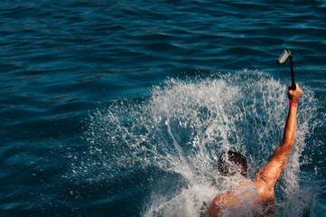 Swimming in the mediterranean sea