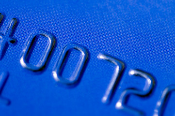 close up credit card numbers
