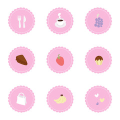 Collection of 9 Instagram Highlights Stories Covers. Cute vector illustration!	