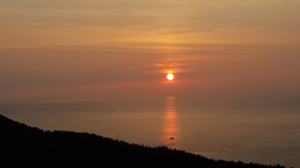 sunset over the sea