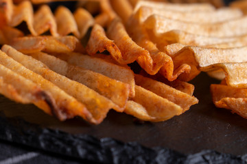 fresh beautiful beer chips, close-up