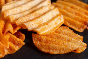 fresh beautiful beer chips, close-up