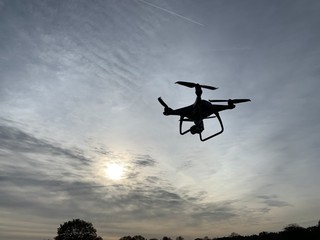 Phantom 4 Pro Obsidian flying in the sky