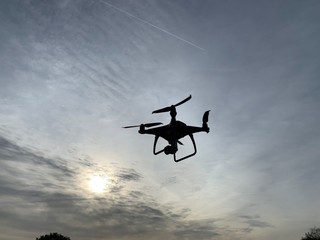 Phantom 4 Pro Obsidian flying in the sky