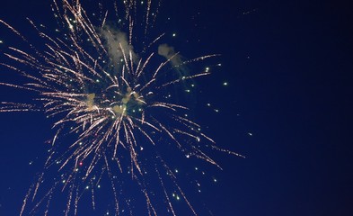 fireworks in the night sky