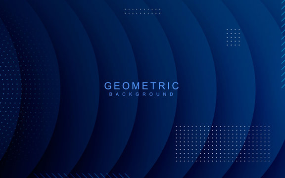 Blue color geometric background. Dynamic textured geometric element design with dots decoration.