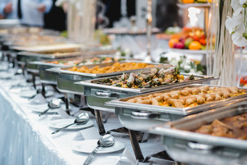 catering wedding buffet for events  - obrazy, fototapety, plakaty