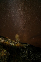 A winter image of the Milky Way Galaxy seen above the Applecross Peninsula, Wester Ross, Scotland. 30 december 2019