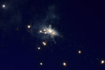 fireworks in the night sky