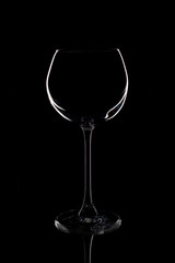 Weinglas im Dunkelfeld