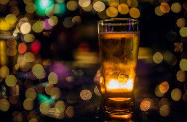 beer glasses and beer bubbles.