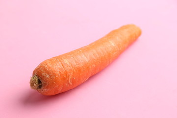 delicious carrot in color background