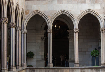 Obraz premium Arcos del Palacio de la Generalidad de Cataluña de origen Medieval 