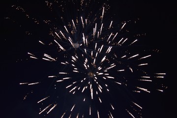 fireworks in the night sky