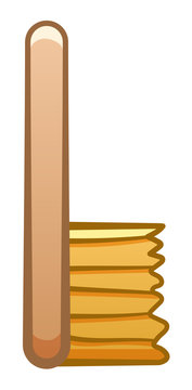 recommend clip art: Cartoon isolated brush for cleaning on white background