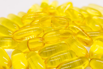 Fish oil capsules, vitamin Omega-3