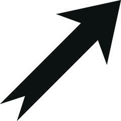 Pfeil Nord Osten Vektor Symbol Icon Schwarz