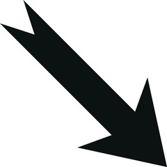 Pfeil S&uuml;d Ost Vektor Symbol Icon Schwarz