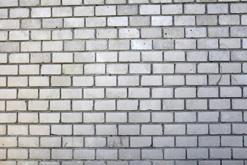 White grunge brick wall texture for backgrounds