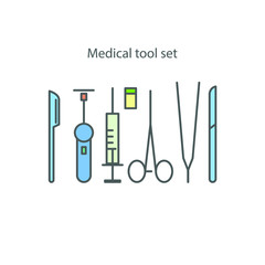 Medical instrument set , medical icon