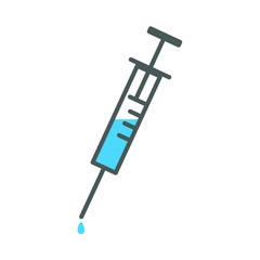 Syringe icon vector , medical instrument