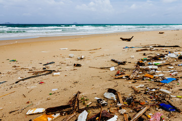 Fototapeta na wymiar Ocean pollution, plastic problem, oceans