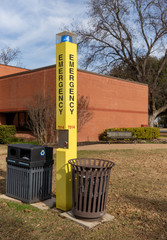 Emergency call station to help students remain safe on a university campus