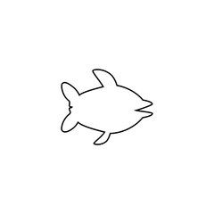 Fish icon. Sea animal symbol. Logo design element