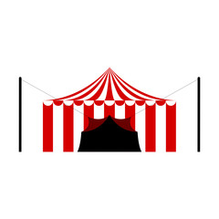 Isolated carnival tent