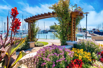 Balaton - idyllic view to the harbor of the Lake Balaton