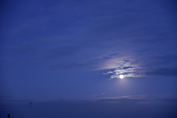 Full Moon in the Night Sky