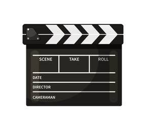 Obraz premium Clapperboard isometric vector illustration