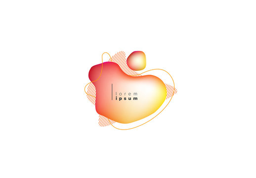 Square Banner Layout with Orange Abstract Elements