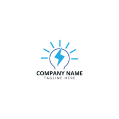 Lightbulb logo template. Lightbulb icon. Business logo template.
