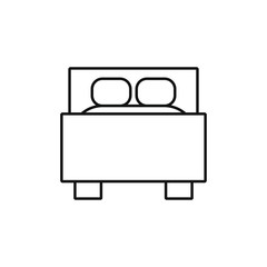 vector icon with bed shape