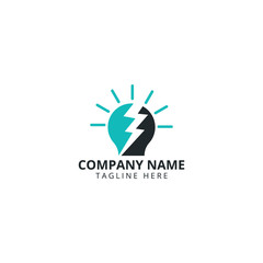 Lightbulb logo template. Lightbulb icon. Business logo template.