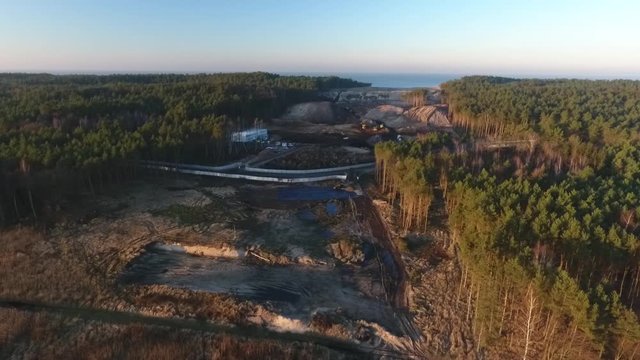 Przekop Mierzei Wiślanej Dron