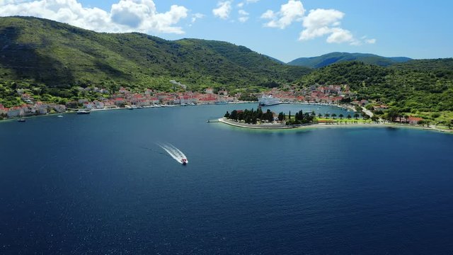 Vis Croatia Landscape Sea View - Aerial Drone Footage