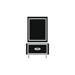 vector icon with room furniture shape with mirror