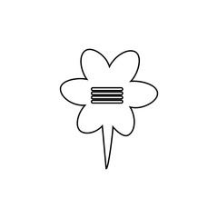 Flower text frame icon. Message symbol. Logo design element