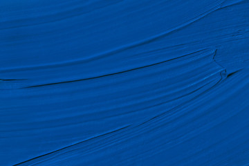 Smears of oil paint. Color of the year 2020 - Classic Blue. Color trend palette.