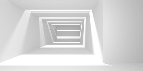 Fototapeta premium Futuristic White Architecture Design Background