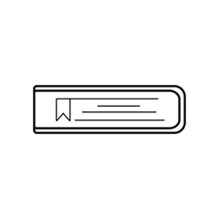 Fototapeta na wymiar book shaped vector icon with bookmark
