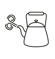 Obraz premium Teapot kettle line icon tea pot outline vector icon illustration