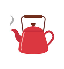 Kettle icon in a flat style vector illustration in cartoon
