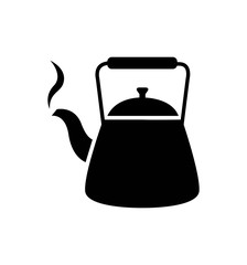 teapot kettle icon isolated on white vector