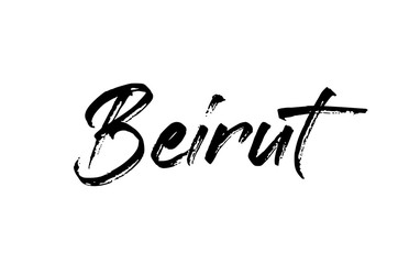 capital Beirut typography word hand written modern calligraphy text lettering